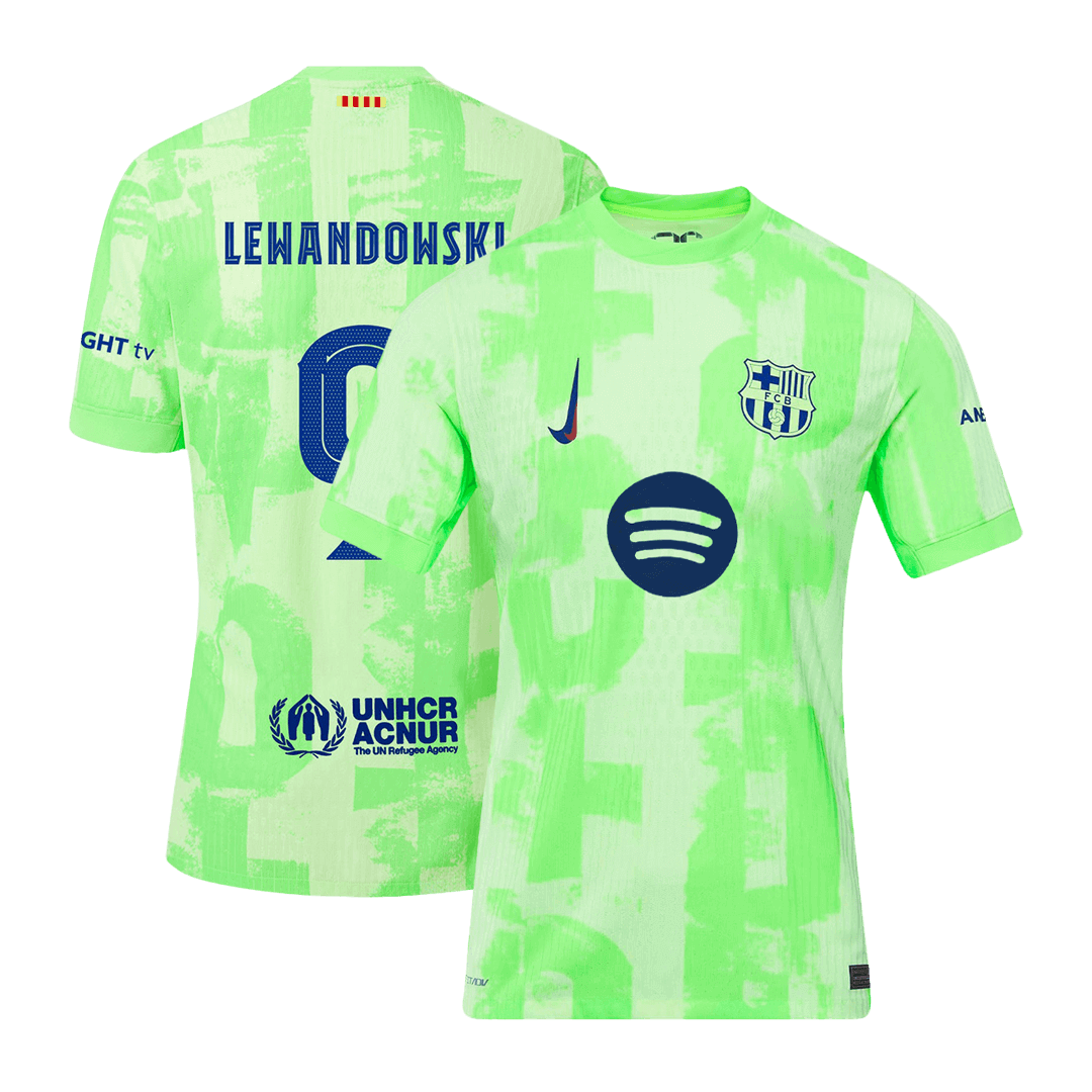 Player Version LEWANDOWSKI #9 Barcelona Third Away Soccer Jersey 2024/25- UCL£¨Spotify Logo Without Text£© Go Soccer World Shop