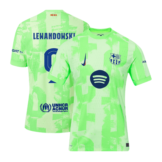 Player Version LEWANDOWSKI #9 Barcelona Third Away Soccer Jersey 2024/25- UCL£¨Spotify Logo Without Text£© Go Soccer World Shop