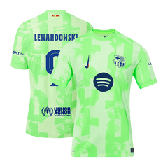 Player Version LEWANDOWSKI #9 Barcelona Third Away Soccer Jersey 2024/25- UCL£¨Spotify Logo Without Text£© Go Soccer World Shop