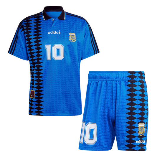 Argentina No. 10 Men's Retro Away jersey (Jersey + Shorts) 1994 Go Soccer World Shop