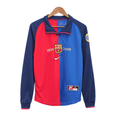 Retro 1999/00 Barcelona Home long-sleeved soccer jersey Go Soccer World Shop