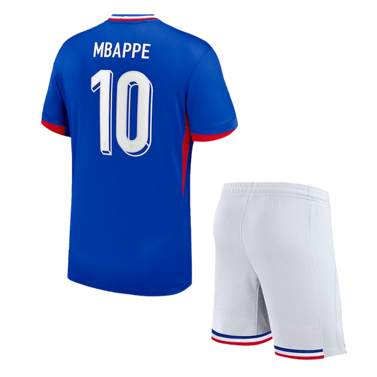 MBAPPE No. 10 Kids Home Jersey Set (Jersey + Shorts) Euro 2024 Kids Go Soccer World Shop