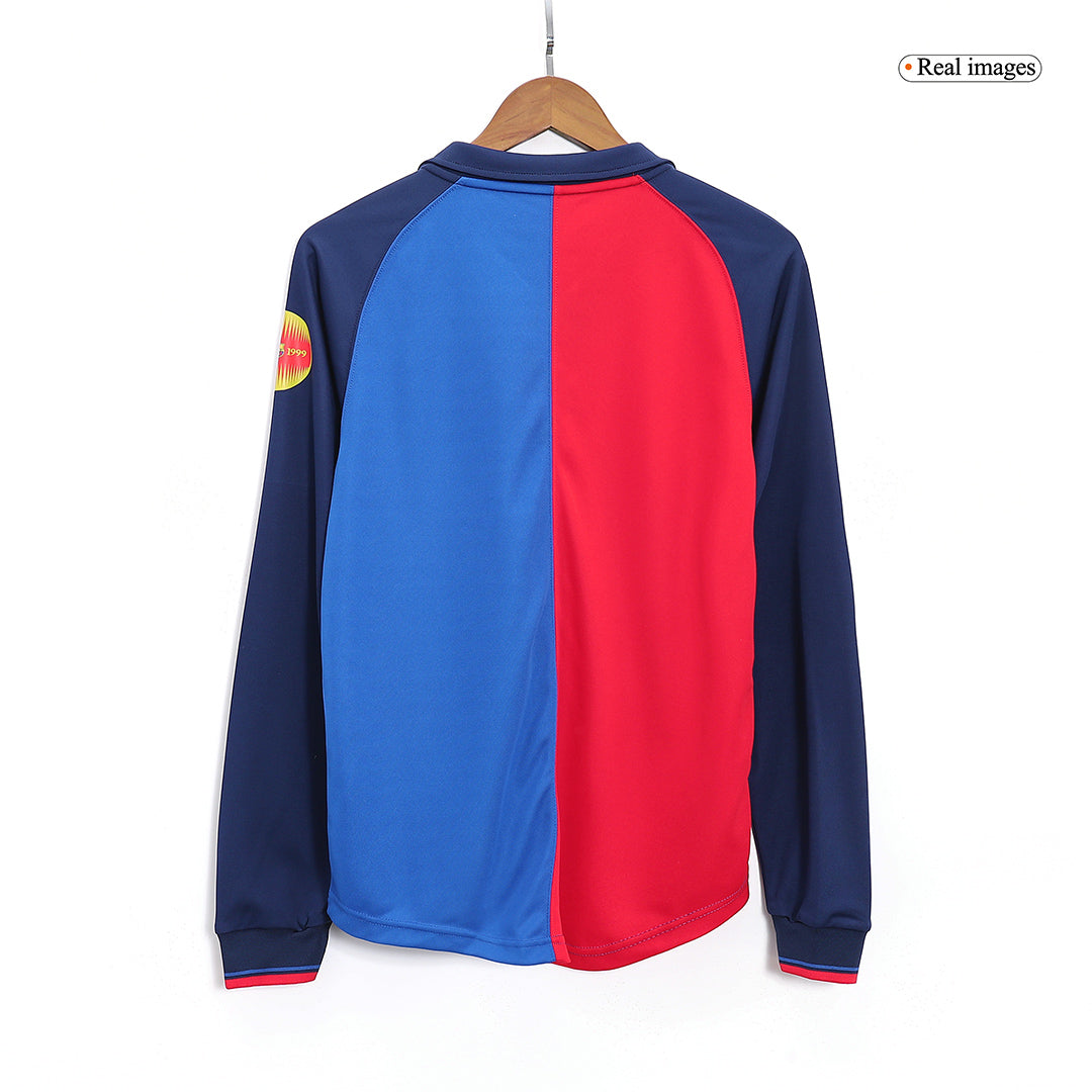 Retro 1999/00 Barcelona Home long-sleeved soccer jersey Go Soccer World Shop