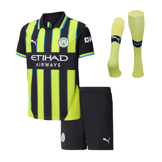 Manchester City children's away soccer kit (jersey + shorts + socks) 2024/25 Go Soccer World Shop