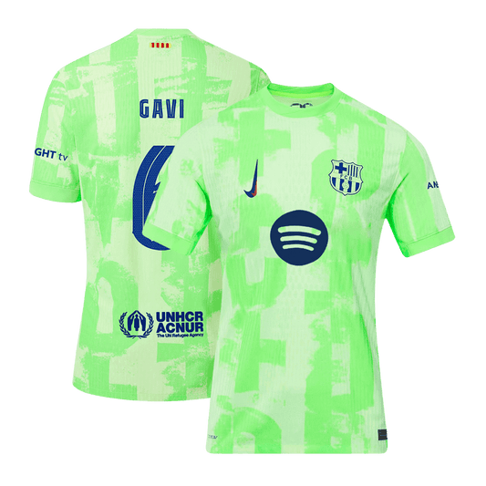 Player version GAVI #6 Barcelona third away soccer jersey 2024/25 - UCL£¨Spotify logo without text£© Go Soccer World Shop