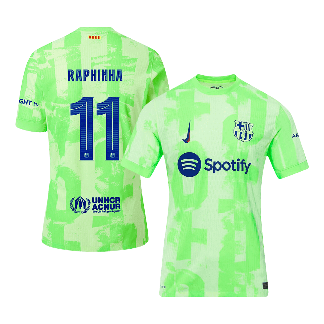 Player Version RAPHINHA #11 Barcelona Third Away Soccer Jersey 2024/25 - UCL Go Soccer World Shop