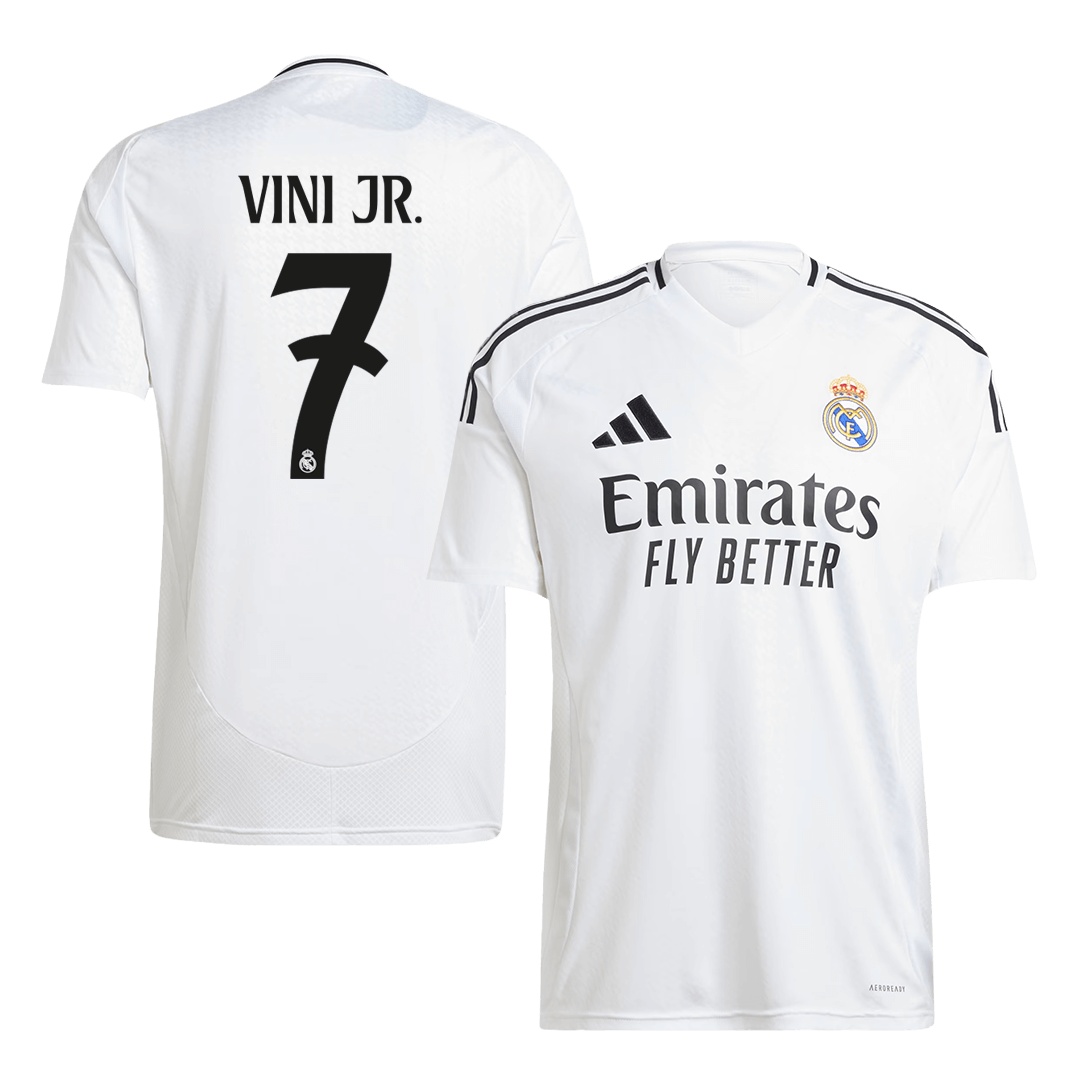 VINI JR. Real Madrid's No. 7 soccer jersey for the 2024/25 season Go Soccer World Shop