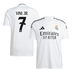 VINI JR. Real Madrid's No. 7 soccer jersey for the 2024/25 season Go Soccer World Shop