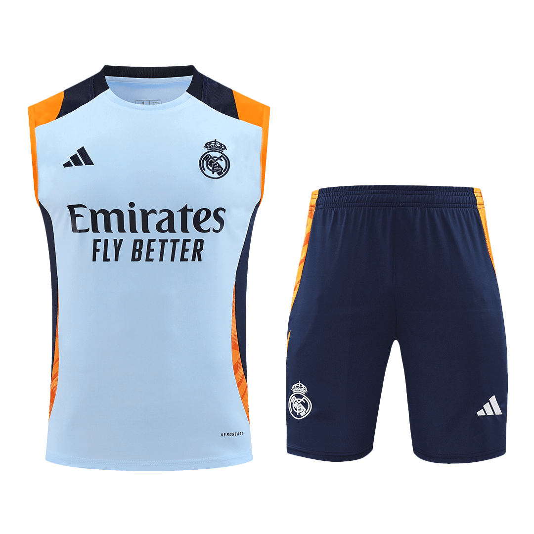 Real Madrid pre-match soccer vest set (jersey + shorts) 2024/25 Go Soccer World Shop