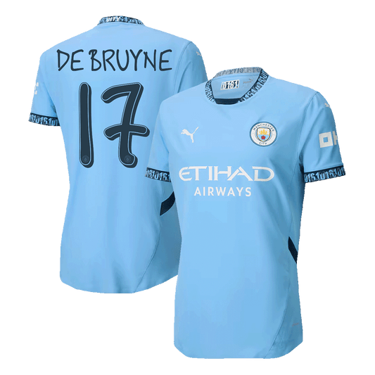 DE BRUYNE #17 Player Edition Manchester City soccer jersey 2024/25 - UCL Go Soccer World Shop