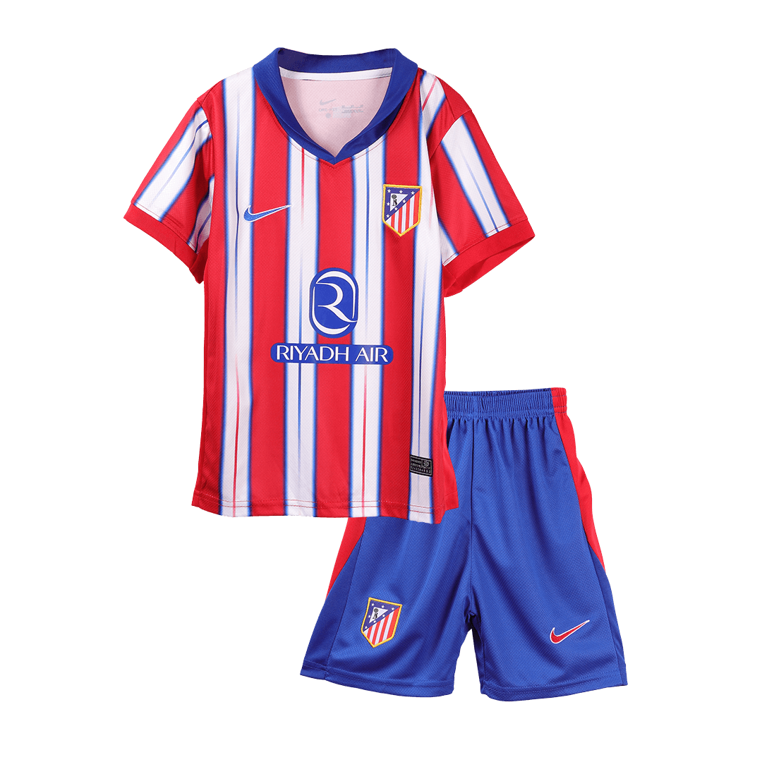 Atletico Madrid Kids Home soccer jersey Set (Jersey + Shorts) 2024/25 Go Soccer World Shop