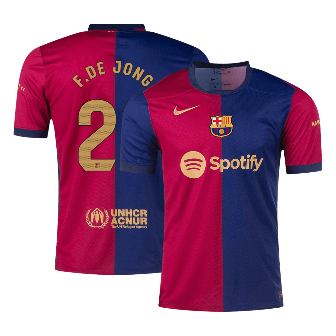 F.DE JONG #21 Barcelona Home 2024/25 soccer jersey Go Soccer World Shop