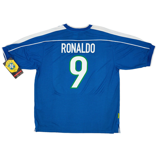 RONALDO No. 9 Brazilian away soccer jersey from 1998 Go Soccer World Shop