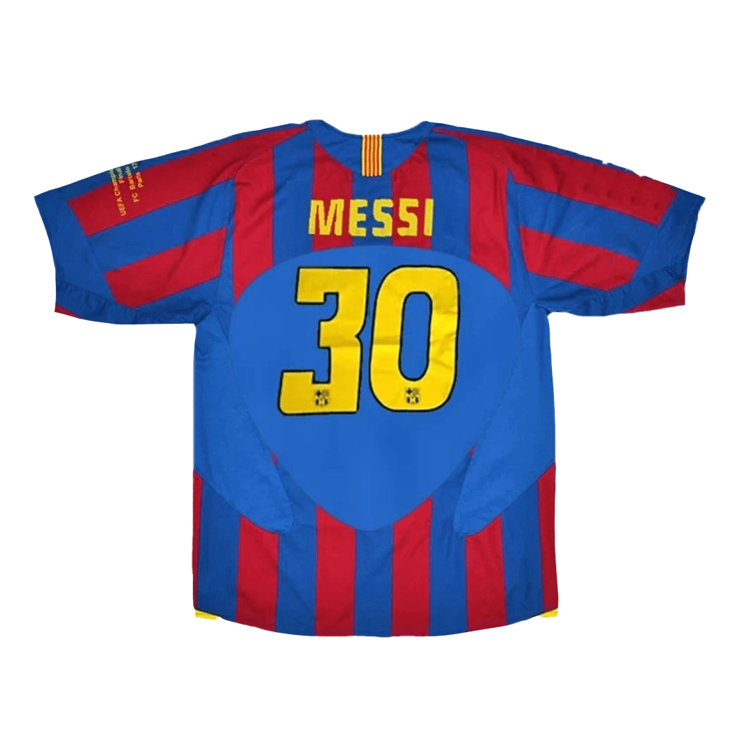 Retro MESSI #30 2005/06 Barcelona Home soccer jersey - UCL Final Go Soccer World Shop