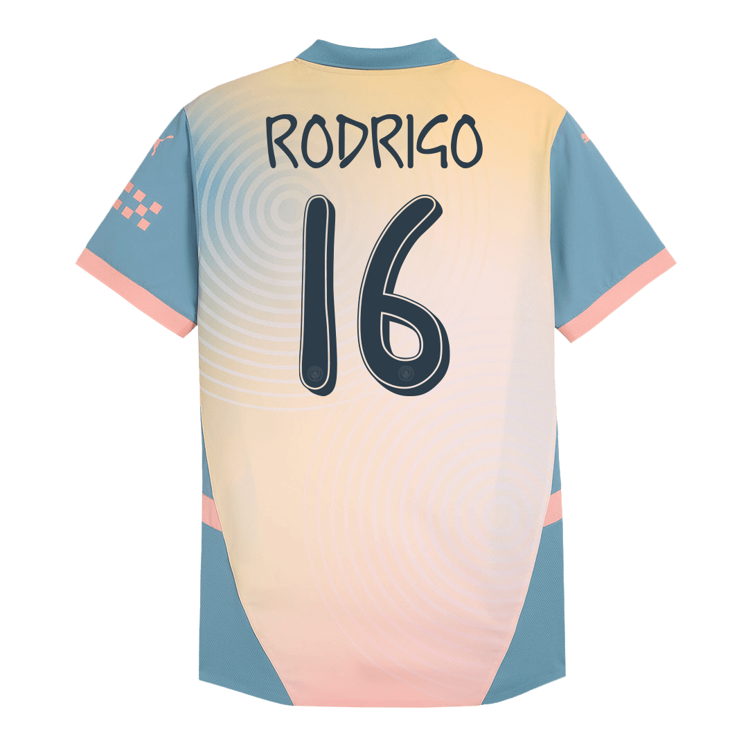 Player Version RODRIGO #16 Manchester City Fourth Away Soccer Jersey 2024/25- Definitely City (UCL) Go Soccer World Shop