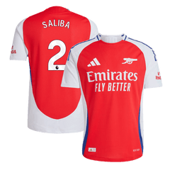 Player Version SALIBA #2 Arsenal Home Soccer Jersey 2024/25 Go Soccer World Shop