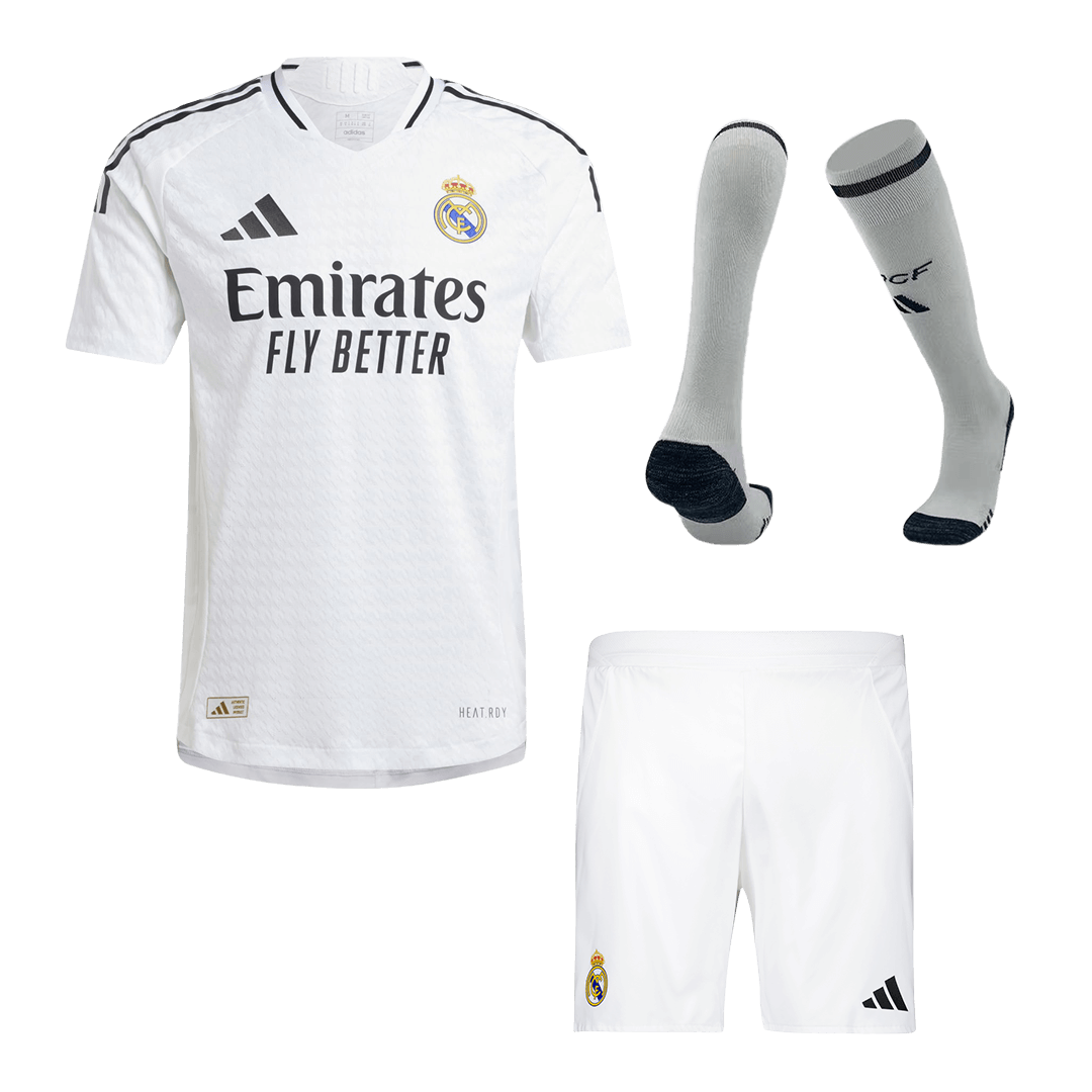 Player version Real Madrid home soccer kit (jersey + shorts + socks) 2024/25 Go Soccer World Shop