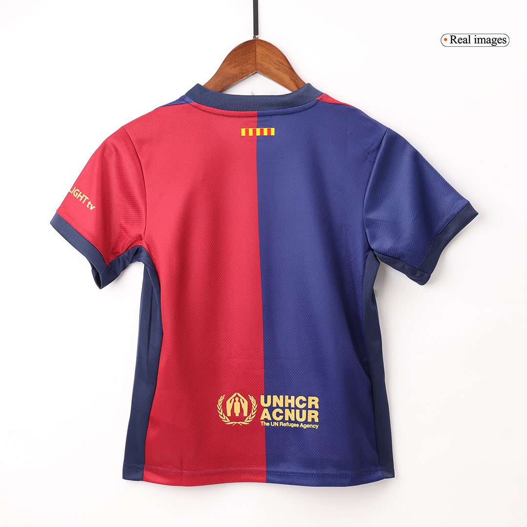 Barcelona Home Kids' soccer jersey Set (Jersey + Shorts + Socks) 2024/25 Go Soccer World Shop