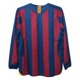 Retro 2005/06 Barcelona Home Long Sleeve soccer jersey Go Soccer World Shop