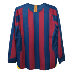 Retro 2005/06 Barcelona Home Long Sleeve soccer jersey Go Soccer World Shop