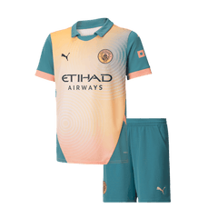 Manchester City Fourth Children's soccer Away Kit (Jersey + Shorts) 2024/25 - Definitely City (UCL) Go Soccer World Shop