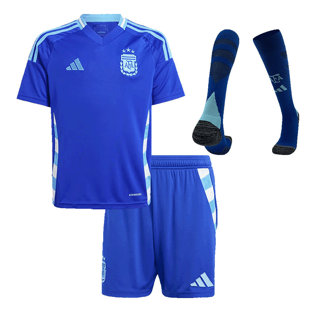 Argentina Copa América 2024 children's away jersey set Go Soccer World Shop