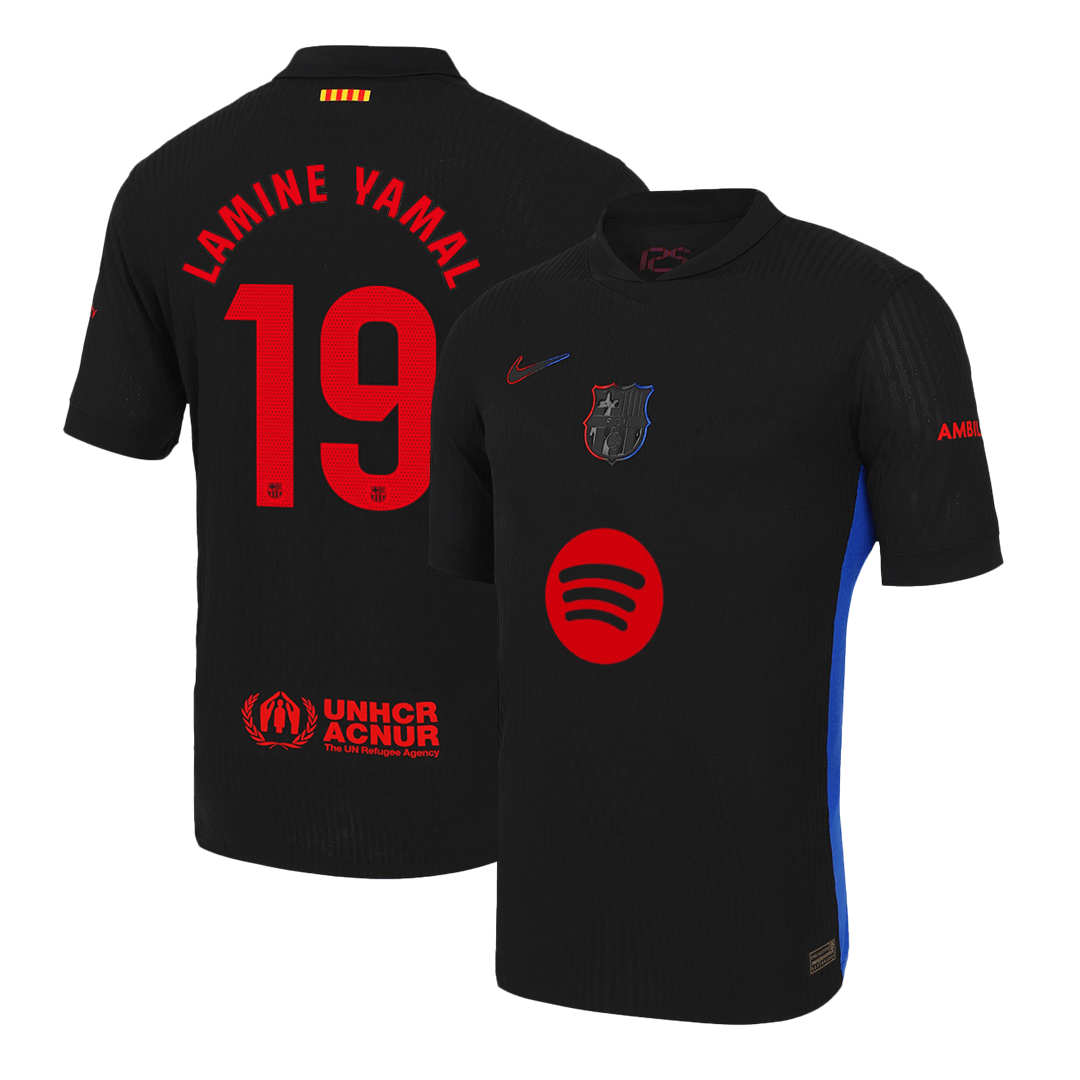 Player version LAMINE YAMAL #19 Barcelona 2024/25 away soccer jersey - Spotify logo without text Go Soccer World Shop