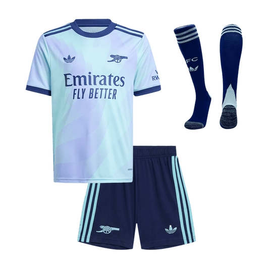 Arsenal third away soccer kit for kids (jersey + shorts + socks) 2024/25 Go Soccer World Shop