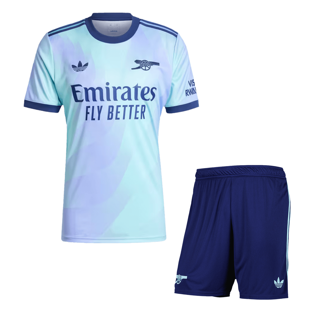 Arsenal soccer team away kit (jersey + shorts) 2024/25 Go Soccer World Shop