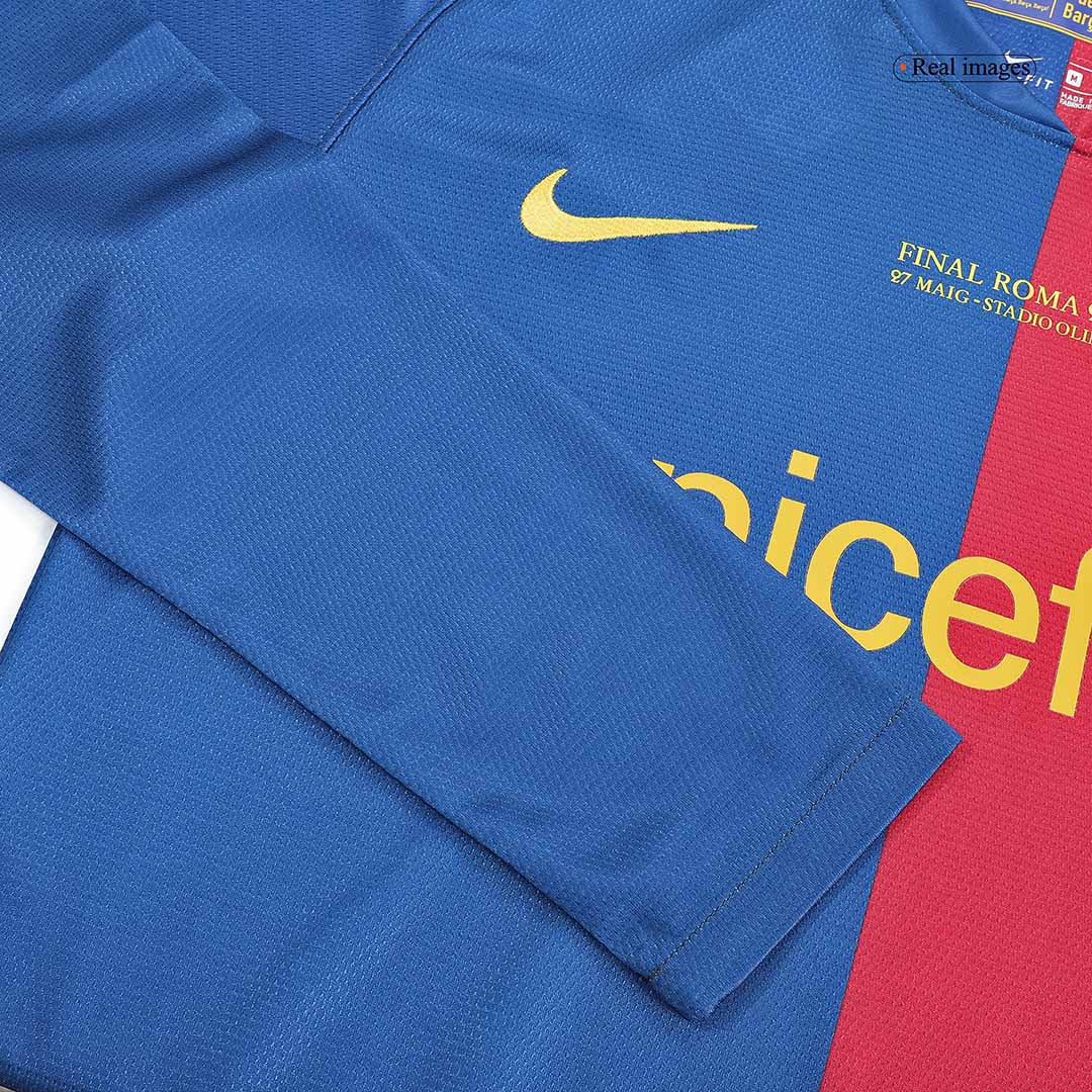 Retro 2008/09 Barcelona Home - UCL Final Long Sleeve soccer jersey Go Soccer World Shop