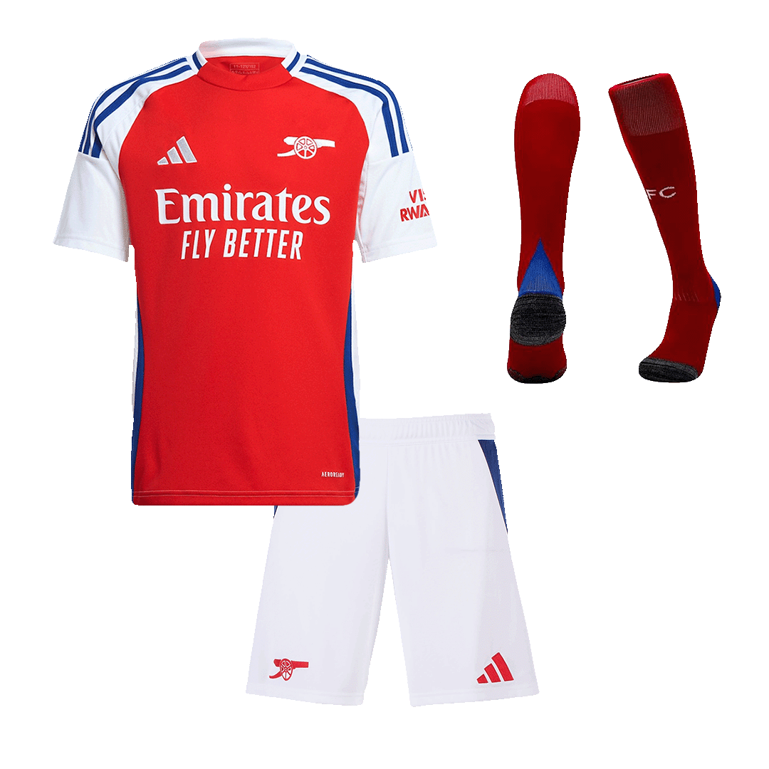 Arsenal Kids Home soccer jersey Set (Jersey + Shorts + Socks) 2024/25 Go Soccer World Shop