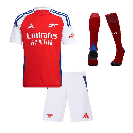 Arsenal Kids Home soccer jersey Set (Jersey + Shorts + Socks) 2024/25 Go Soccer World Shop