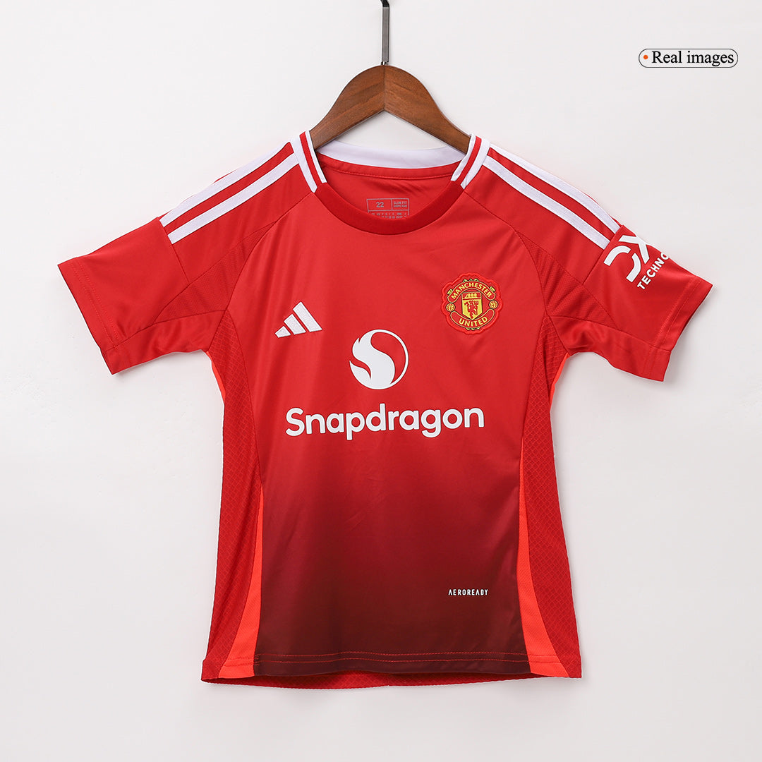 Manchester United Kids Home soccer jersey Set (Jersey + Shorts) 2024/25 Go Soccer World Shop