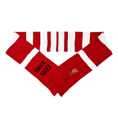 Liverpool red and white knitted soccer scarf Go Soccer World Shop