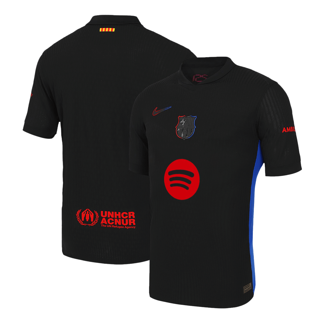 Player version Barcelona 2024/25 away soccer jersey - Spotify logo without text Go Soccer World Shop