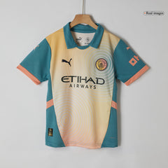 Manchester City Fourth Children's soccer Away Kit (Jersey + Shorts) 2024/25 - Definitely City (UCL) Go Soccer World Shop