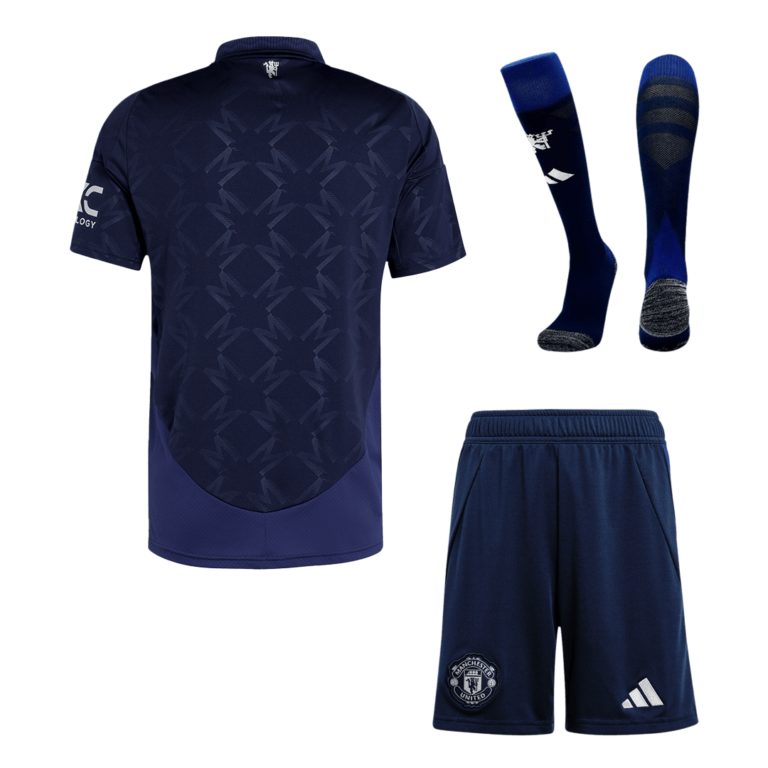 Manchester United away soccer jersey set (jersey + shorts + socks) 2024/25 Go Soccer World Shop