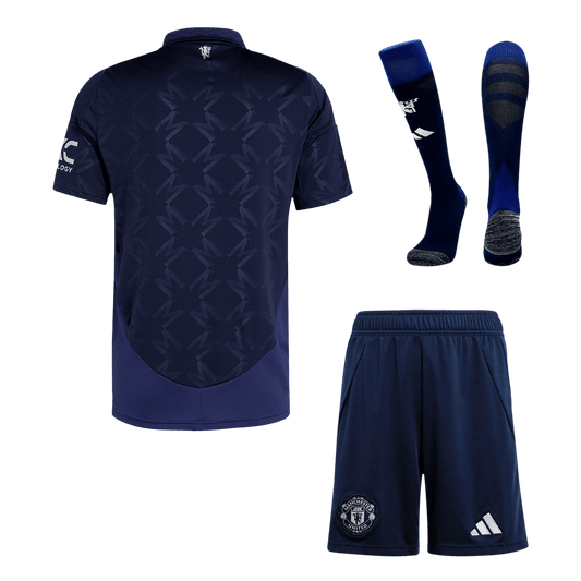 Manchester United away soccer jersey set (jersey + shorts + socks) 2024/25 Go Soccer World Shop