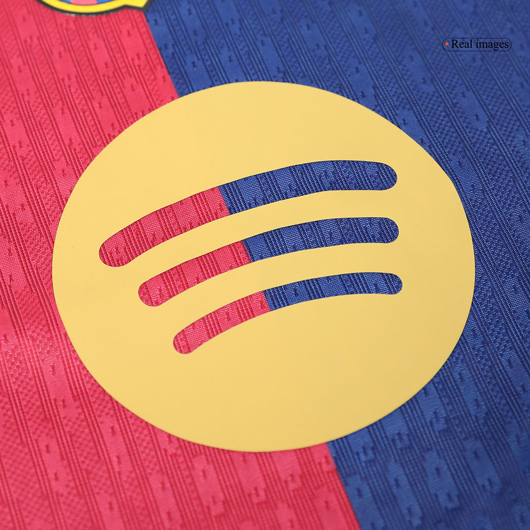 Player version Barcelona Home 2024/25 soccer jersey Spotify logo without text Go Soccer World Shop