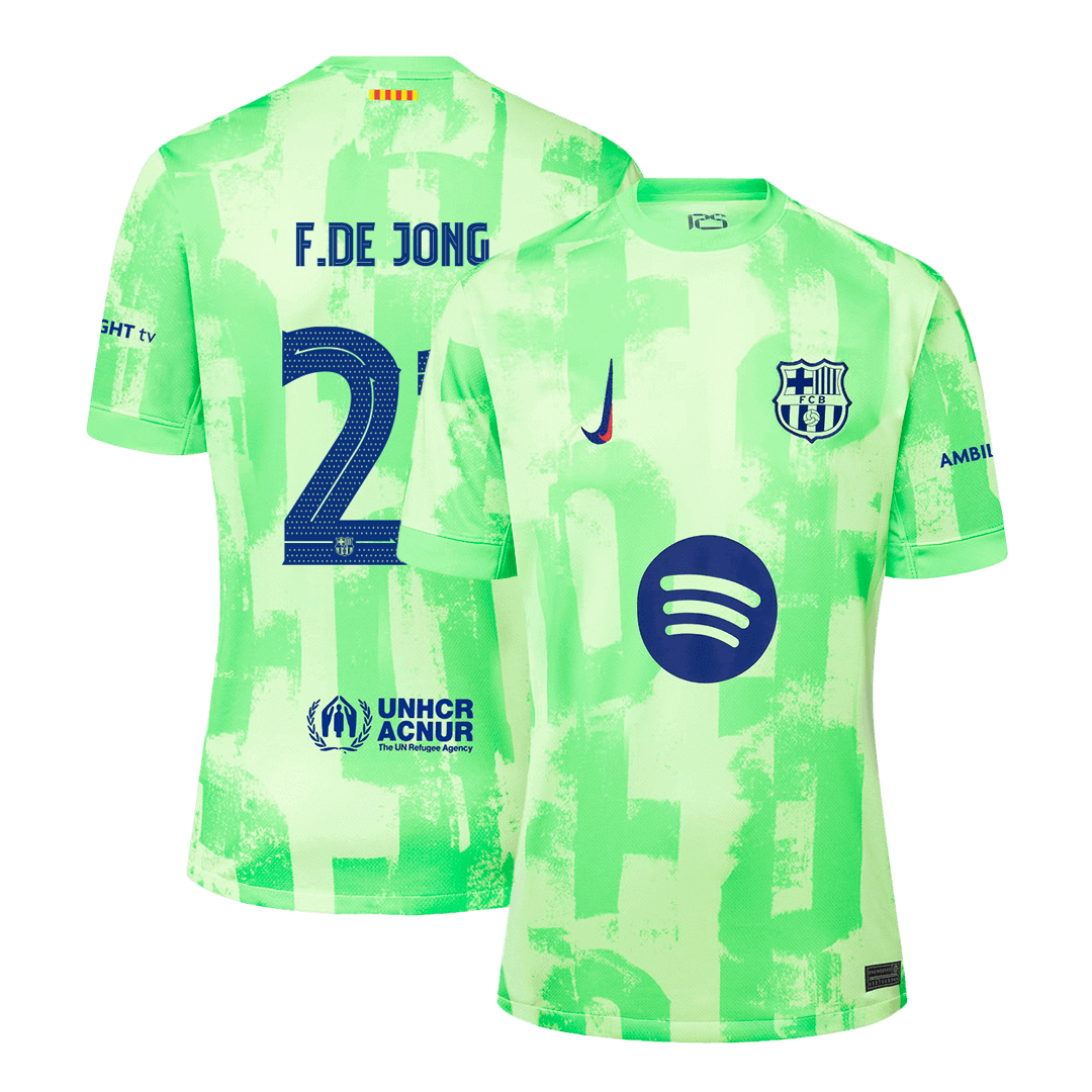 F.DE JONG #21 Barcelona 2024/25 third away soccer jersey - UCL£¨Spotify logo without text£© Go Soccer World Shop