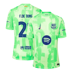 F.DE JONG #21 Barcelona 2024/25 third away soccer jersey - UCL£¨Spotify logo without text£© Go Soccer World Shop