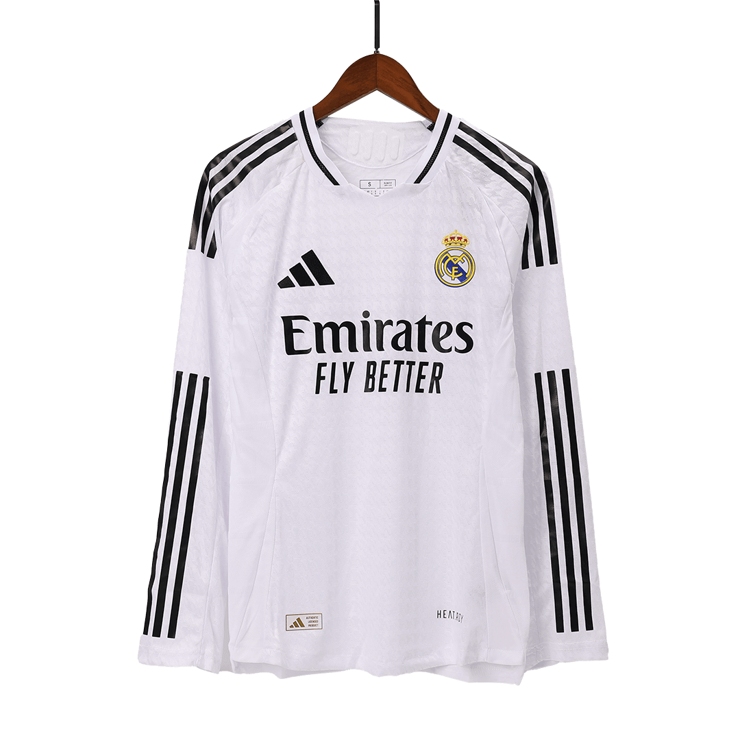 Player Version Real Madrid Home Long Sleeve Soccer Jersey 2024/25 Go Soccer World Shop