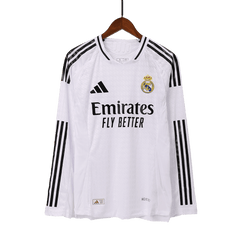 Player Version Real Madrid Home Long Sleeve Soccer Jersey 2024/25 Go Soccer World Shop