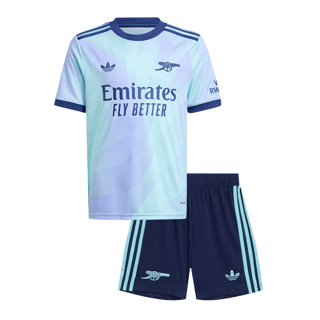 Arsenal third away soccer kit for kids (jersey + shorts) 2024/25 Go Soccer World Shop