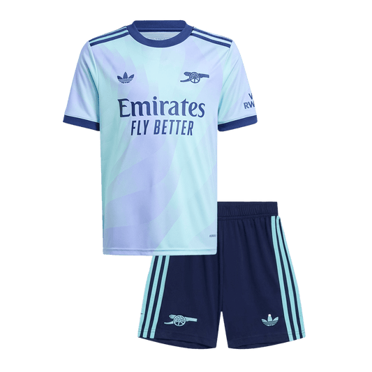 Arsenal third away soccer kit for kids (jersey + shorts) 2024/25 Go Soccer World Shop