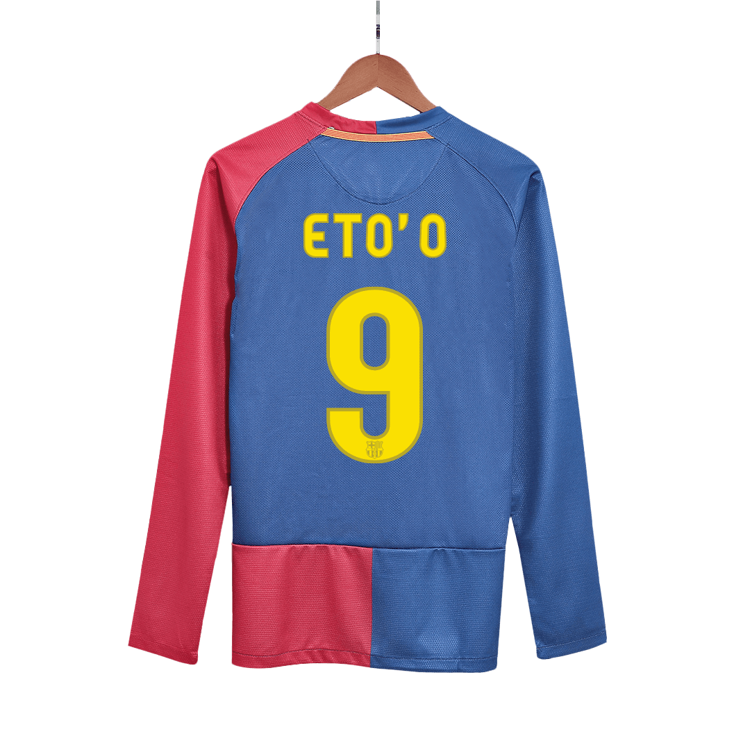 Retro ETO'O #9 2008/09 Barcelona Home Long Sleeve soccer jersey - UCL Final Go Soccer World Shop