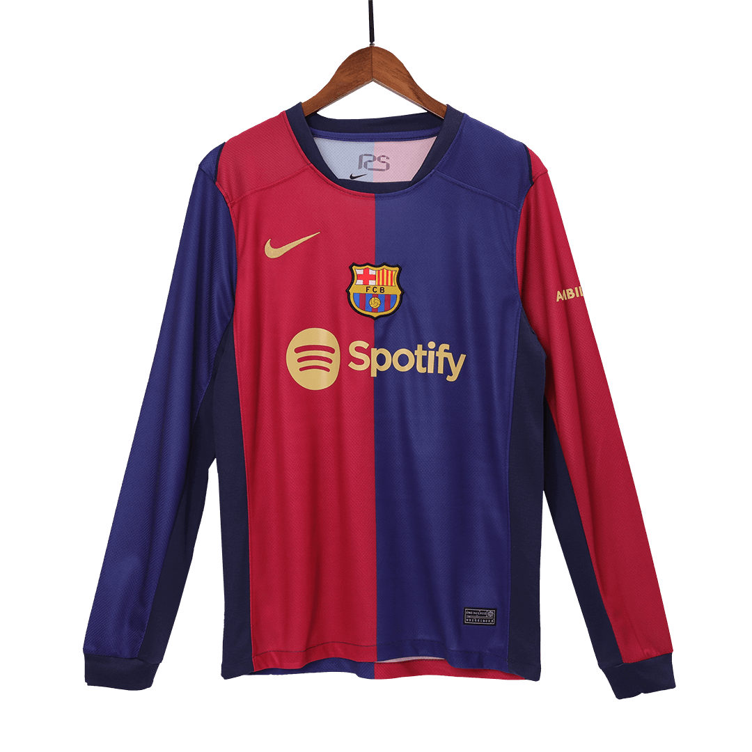 Barcelona Home long sleeve soccer jersey 2024/25 Go Soccer World Shop