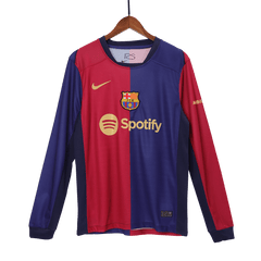 Barcelona Home long sleeve soccer jersey 2024/25 Go Soccer World Shop