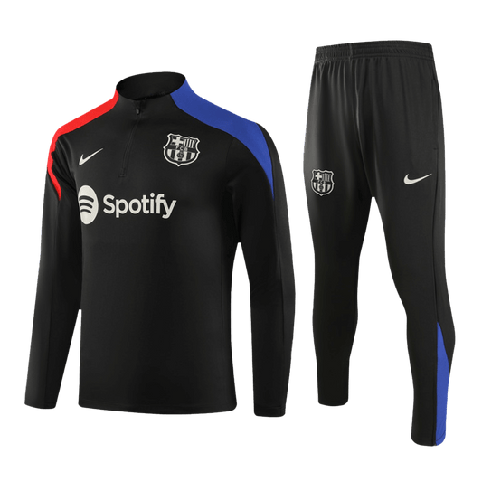 Children's Barcelona zippered sweatjersey set (top + pants) 2024/25 Go Soccer World Shop